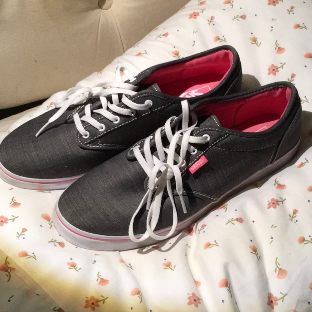 Vans size 10 pink and grey